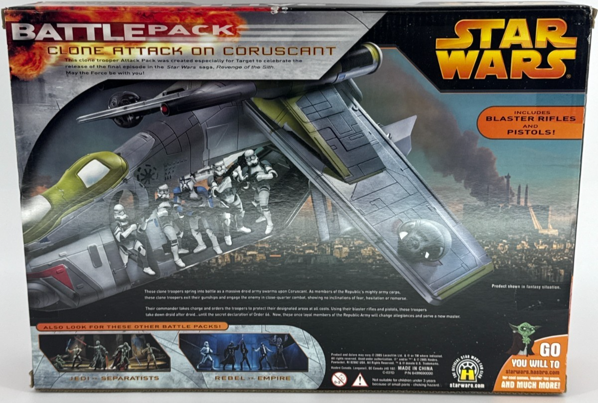 Star Wars Battle Pack Clone Attack Coruscant 2005 Clone Troopers Sealed 4361