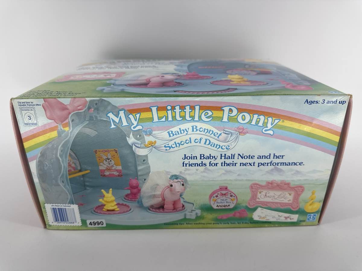 1986 Hasbro My Little Pony G1 Baby Bonnet School of Dance Playset & Box