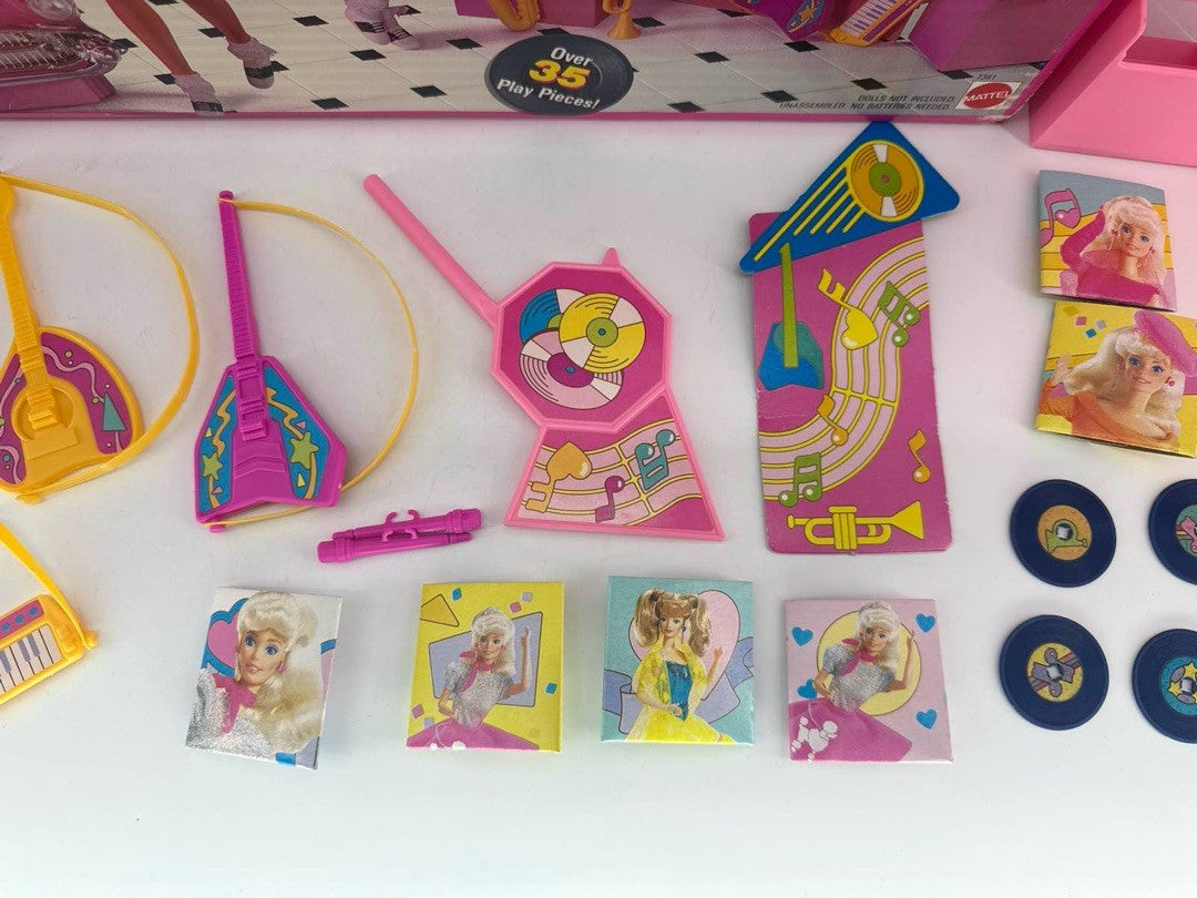 1987 Mattel Barbie Music Shop Playset #7361 Box Accys