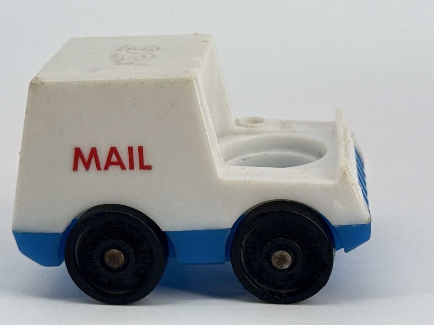 Fisher Price Little People Mail Truck White Blue Red Letters Post Office
