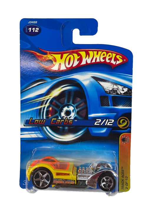 Hot Wheels Low Carbs Track Aces #112 2/12 Yellow Chrome 2006 China #1232
