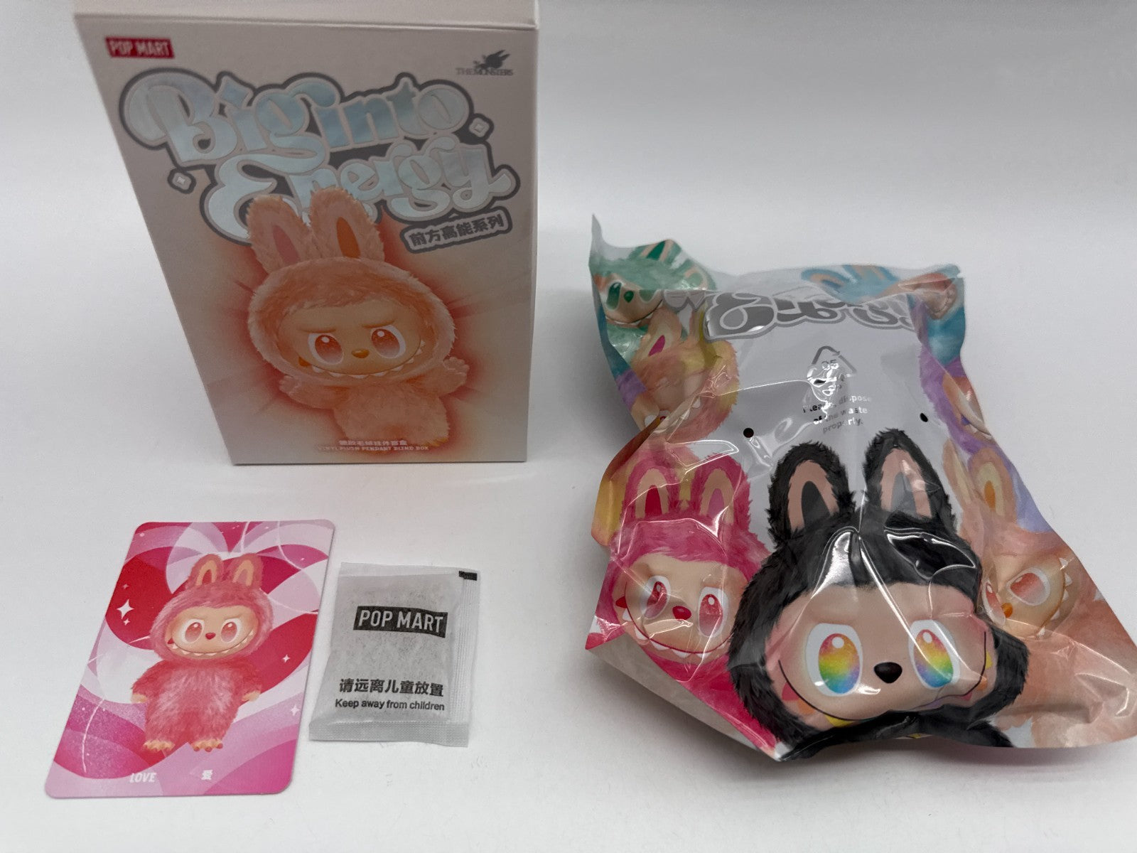 POP MART The Monsters Labubu Big Into Energy Love Opened Blind Box Bag Sealed