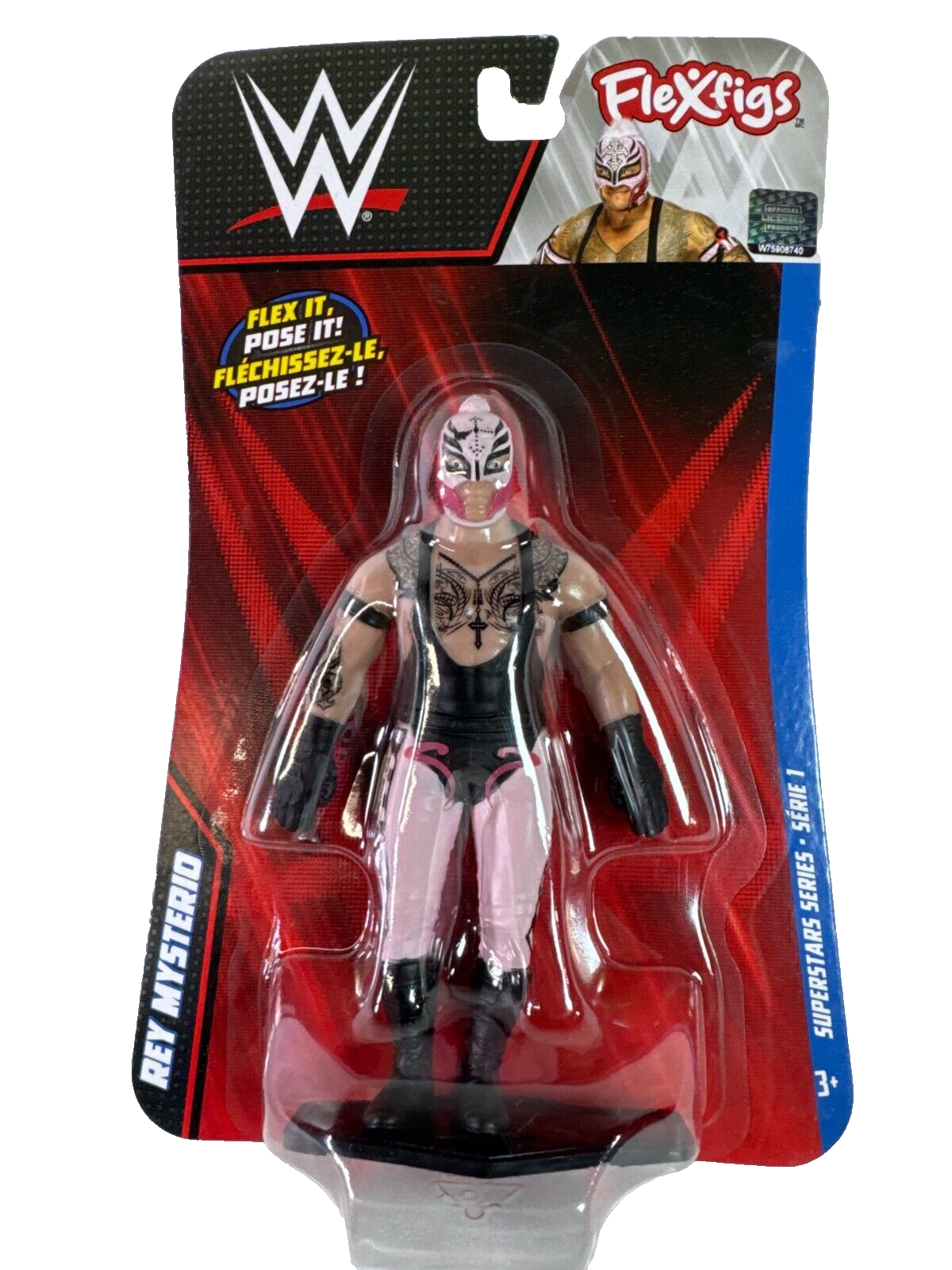 WWE FleXfigs Complete Set of 4 Cena Reigns Rollins Mysterio Mattel New HTF