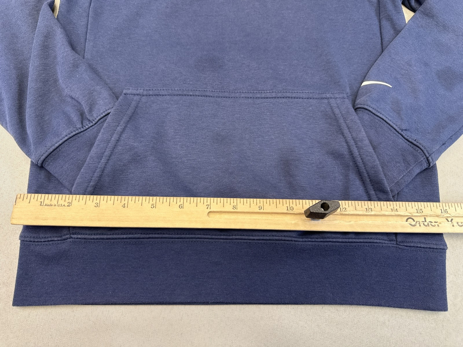 3BRAND Nike Graphic Pullover Hoodie M Blue Cotton Long Sleeve Hooded