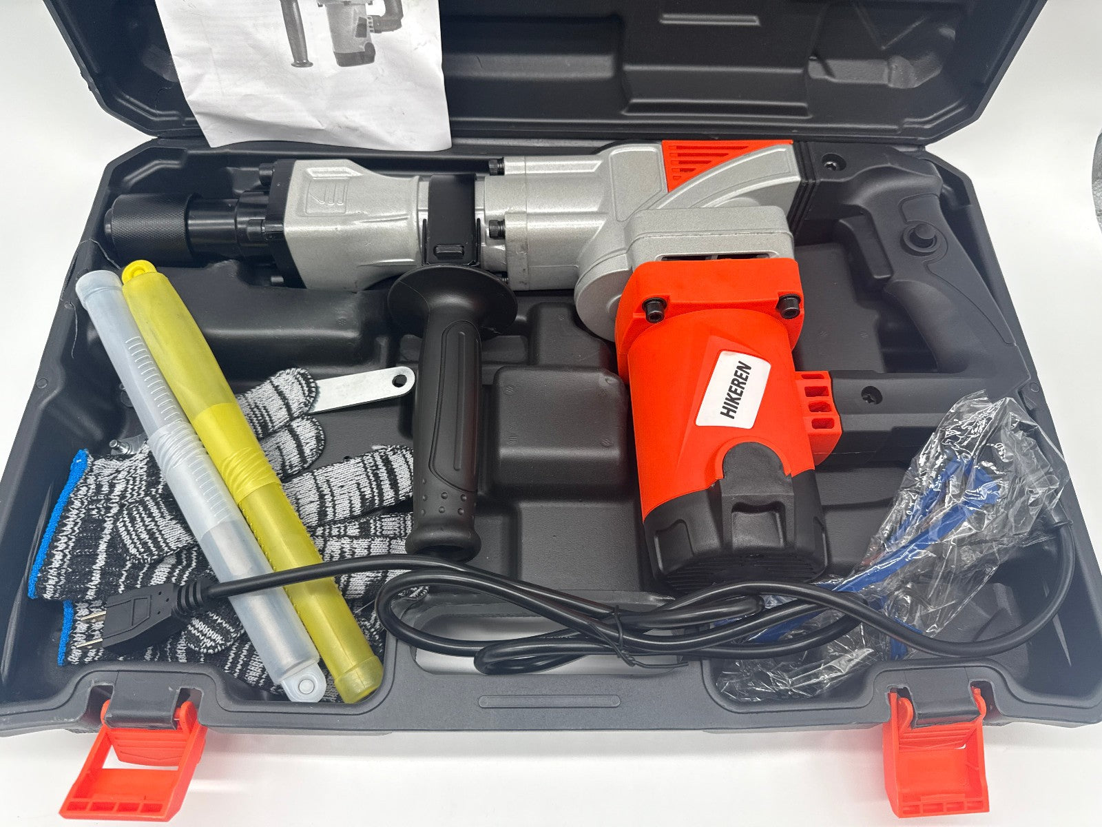 Demolition Jack Hammer Concrete Breaker 1400W Electric Hammer 2 Chisel Bit Kit