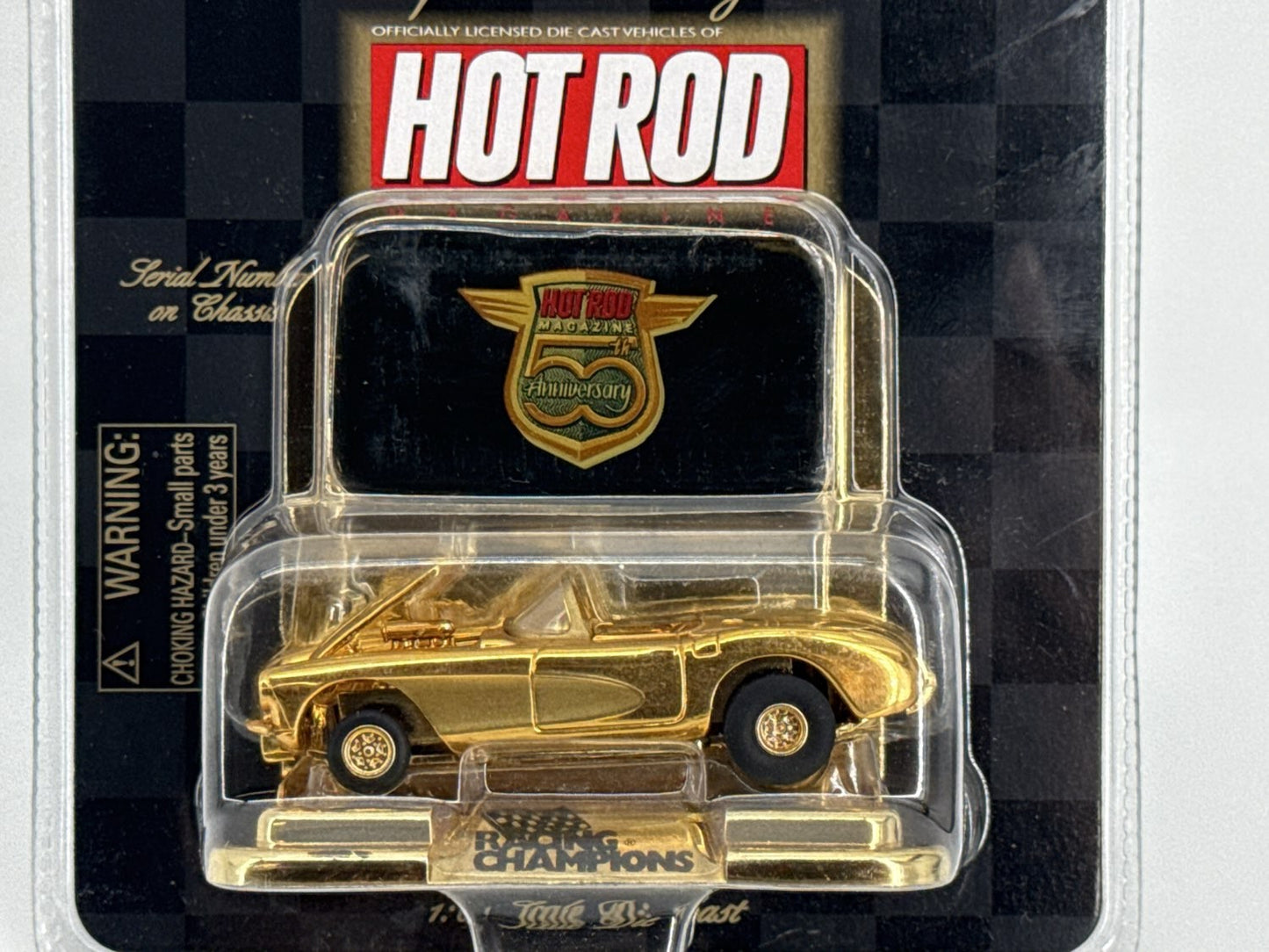 Racing Champions 1998 Gold 50th Anniv 1957 Corvette 1:64