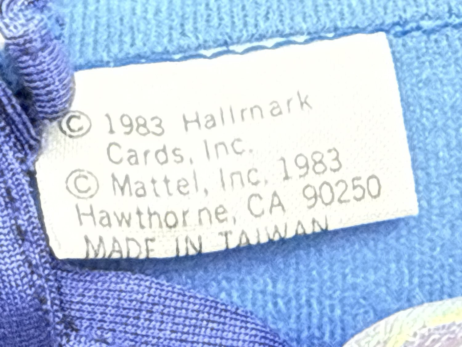 1983 Rainbow Brite Indigo Doll Hallmark Mattel 10” Plush Yarn Hair