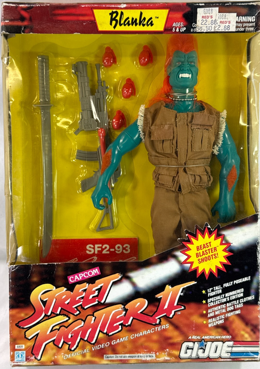 1993 Hasbro GI Joe Street Fighter II Blanka 12” Figure Capcom SF2 Beast Blaster