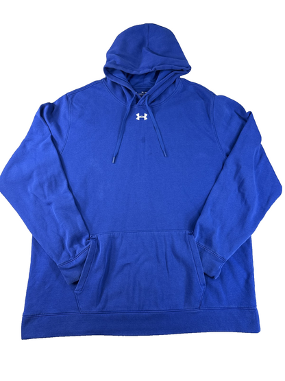 Under Armour Hoodie Pullover 3XL Blue Long Sleeve Regular Fit Athletic Unisex