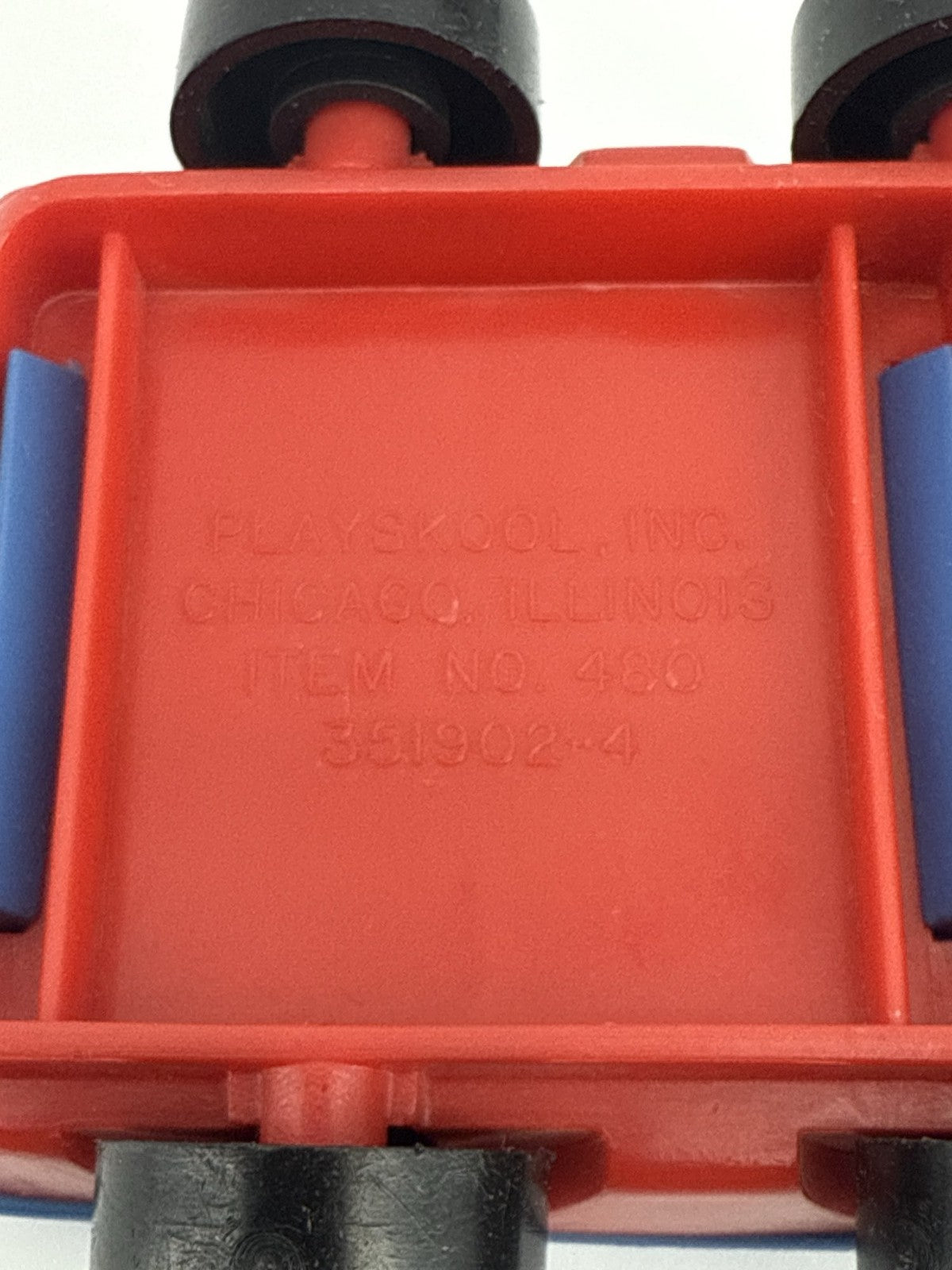 Playskool 1974 Familiar Places #480 Red Blue Car Toy