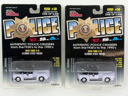 Racing Champions Police USA 1948 Ford Pickup Illinois 1of9998 Lot 2