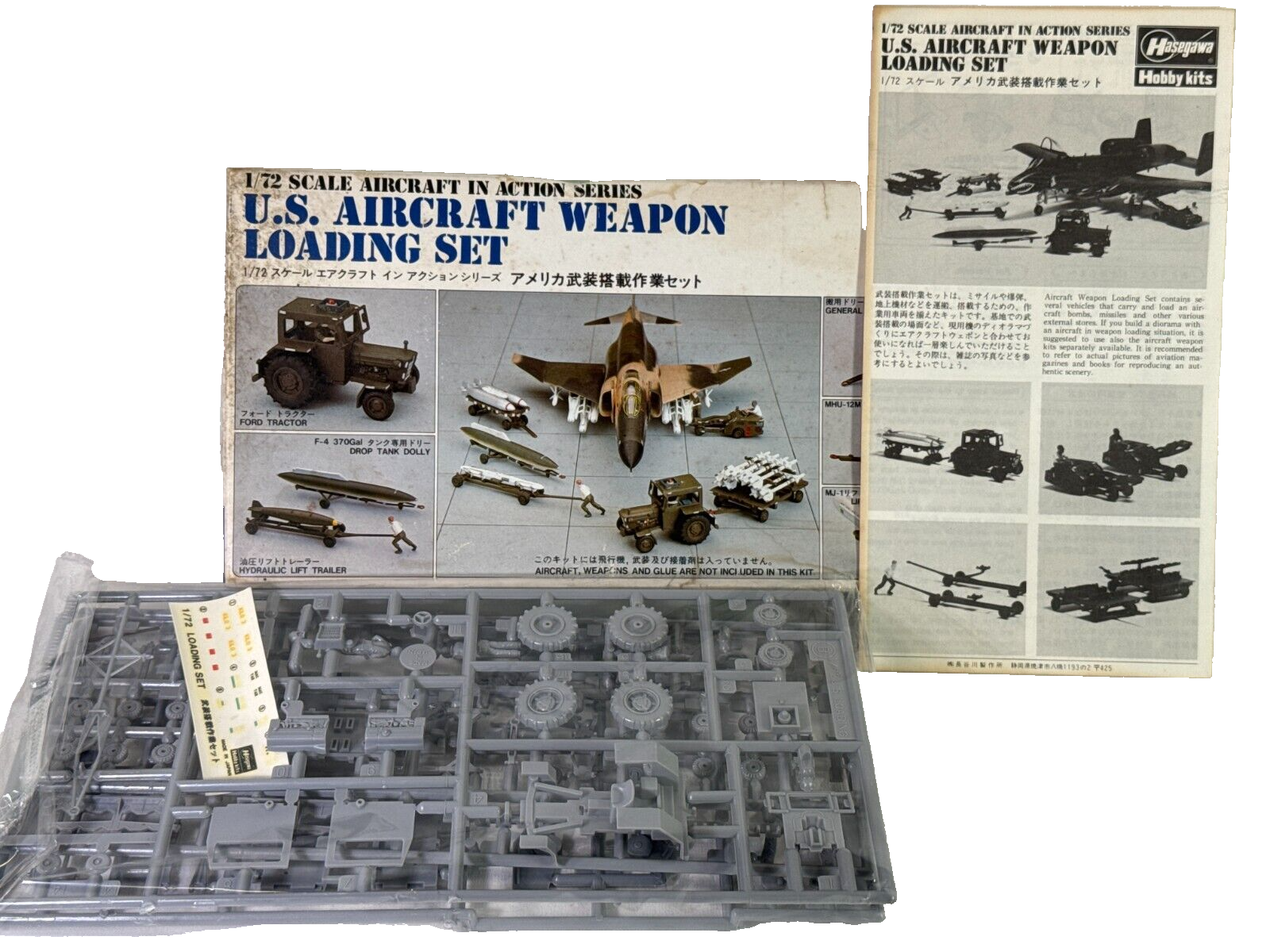 Hasegawa 1/72 US Aircraft Ground Equipment Set Ford Tractor Dolly Lift Truck Kit