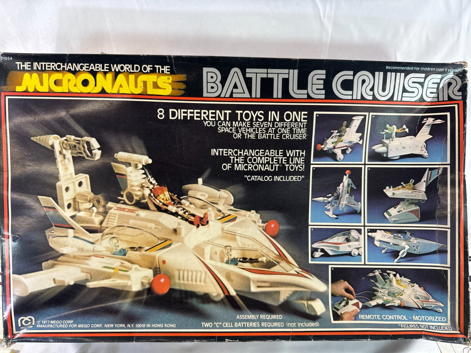 Vintage 1977 Mego Micronauts Battle Cruiser Playset Incomplete 3 Figures Boxed