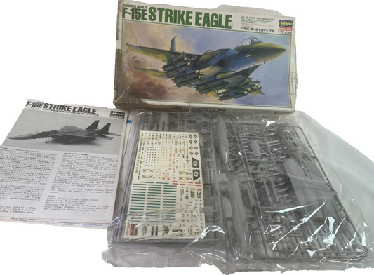 1/72 Hasegawa McDonnell Douglas F-15E Strike Eagle Fighter Model Kit Vintage