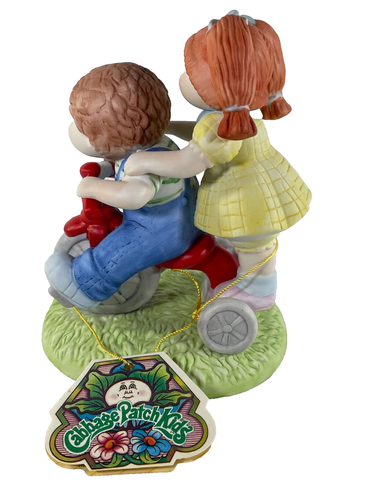 1985 Cabbage Patch Kids Gimme A Ride Ceramic Figurine Xavier Roberts w/ Tag