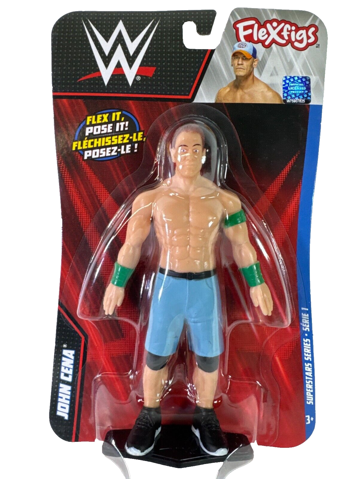 WWE FleXfigs Complete Set of 4 Cena Reigns Rollins Mysterio Mattel New HTF