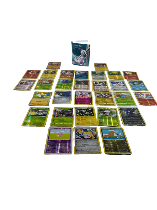Pokémon TCG Lot - 30+ Cards w/ Binder - Holo, Reverse Holo, & More! 1856