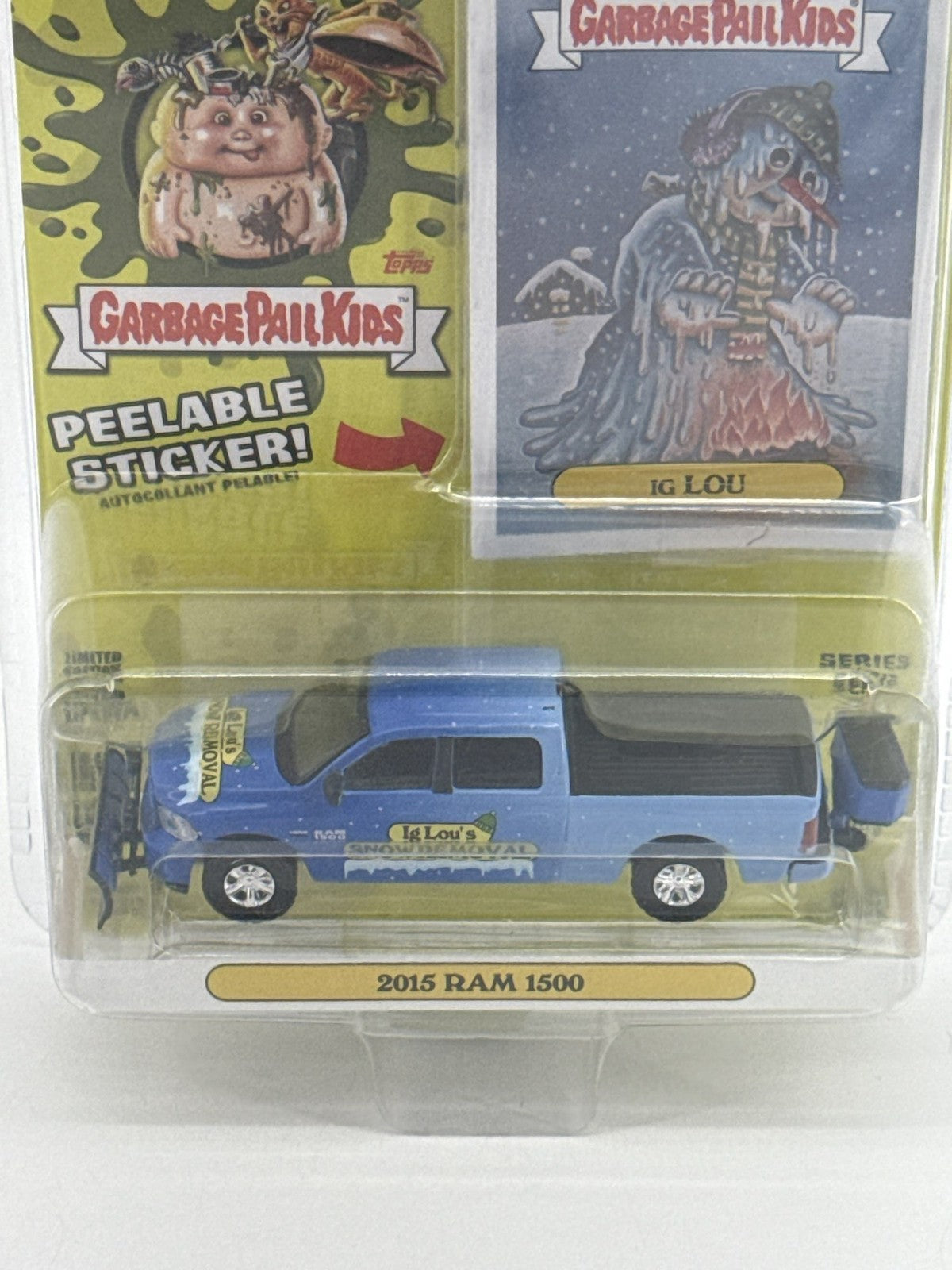 Greenlight Garbage Pail Kids IG LOU 2015 RAM 1500 Snow Plow 1:64 Truck