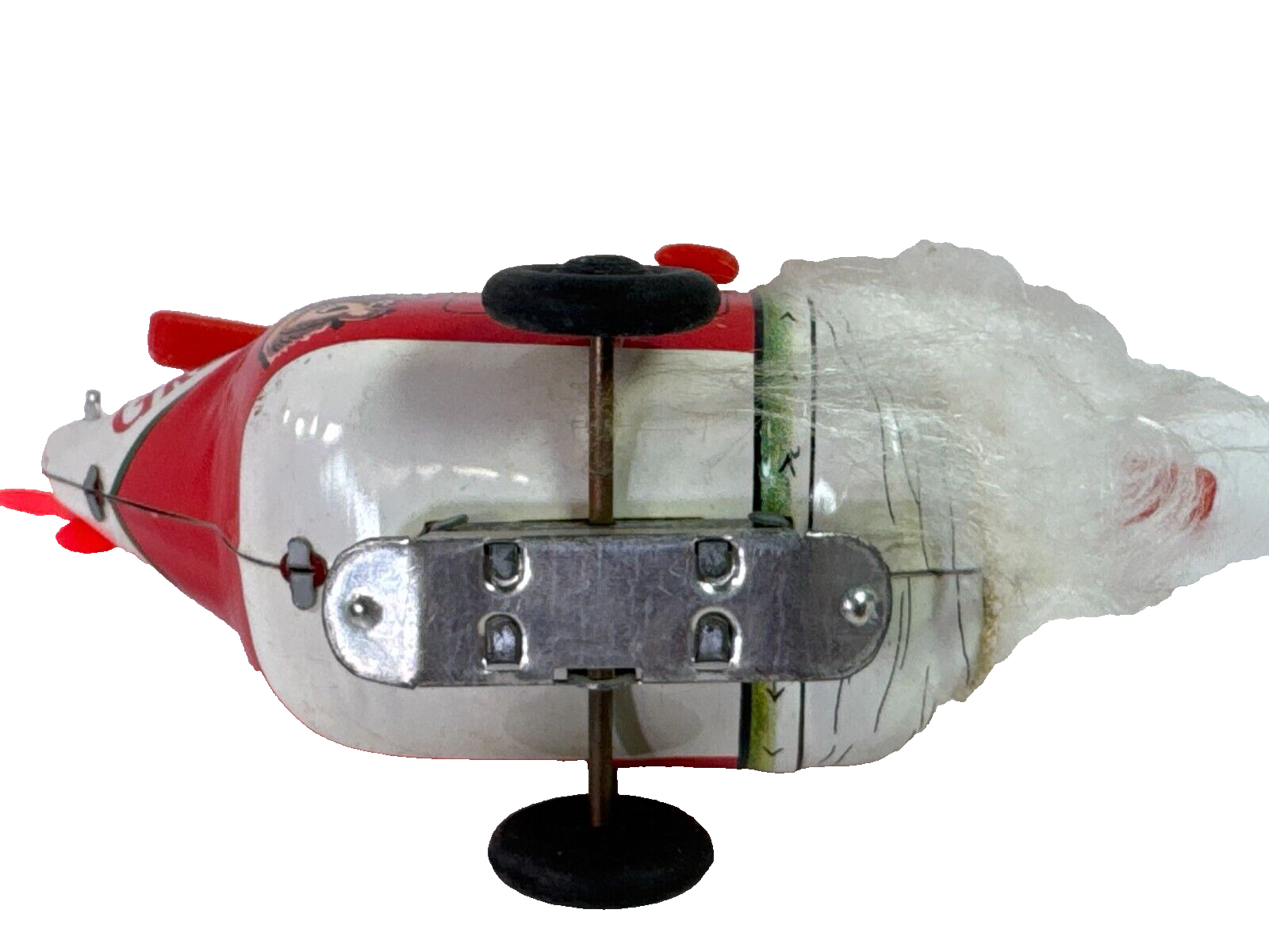 Yuletide Wind-Up Santa Copter Christmas Helicopter Tin Toy Best-Ever Decor