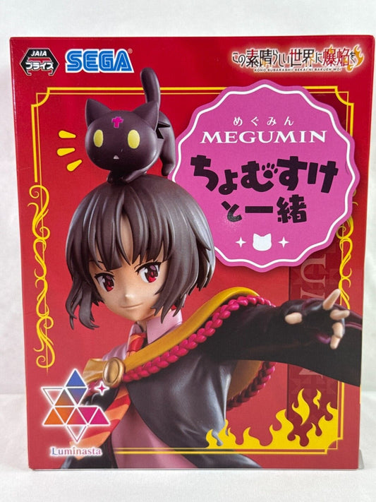 SEGA Luminasta Megumin & Chomusuke Figure – KonoSuba Explosive Flames Ver. | NEW