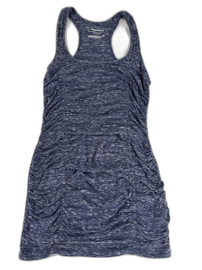 Wendy Bellissimo Racerback Ruched Dress S Womens S/P/CH Blue Polyester Blend
