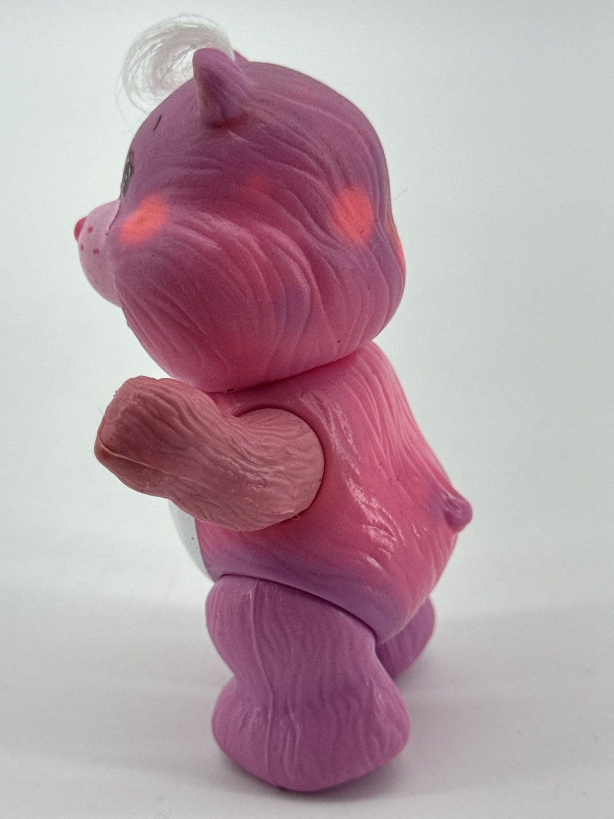 Care Bears Love A Lot Bear Poseable Figure Kenner 1983 PVC Pink Hearts