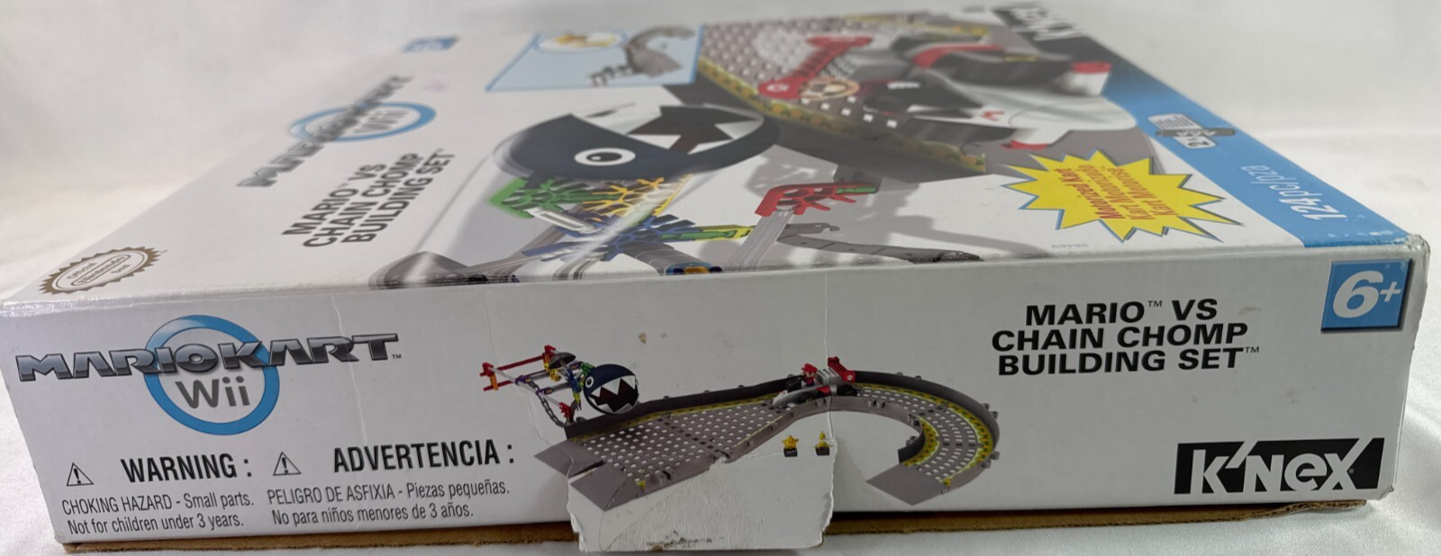 K'NEX Mario Kart Wii Mario vs Chain Chomp Building Set Incomplete Fair w/ Box