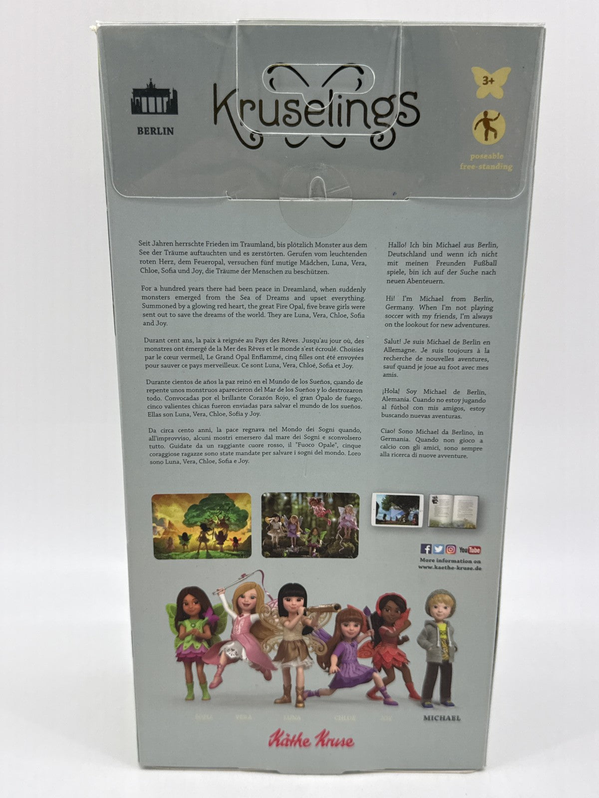 Käthe Kruse Michael Doll Multicolor Inch Plastic Poseable Unisex Children NRFB