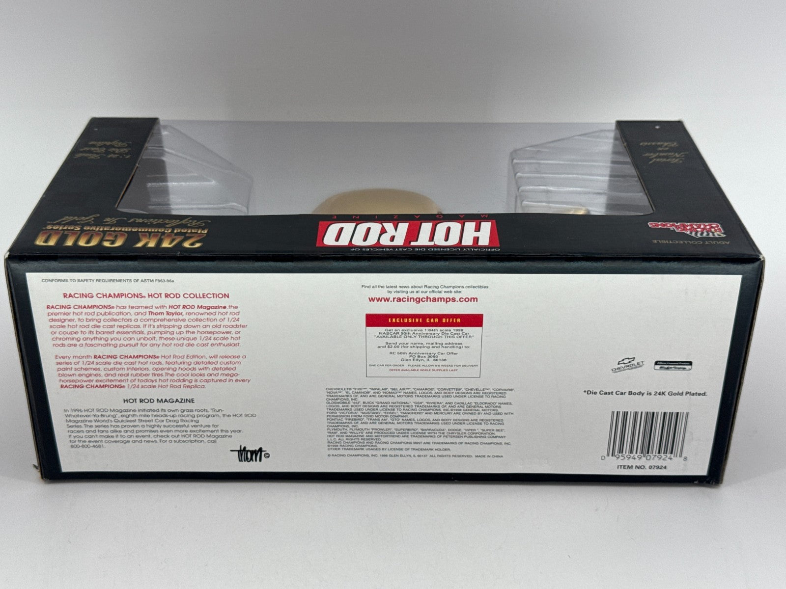 Racing Champions 1:24 24K Gold ‘40 Ford Coupe Diecast HOT ROD Magazine Ltd 1 of