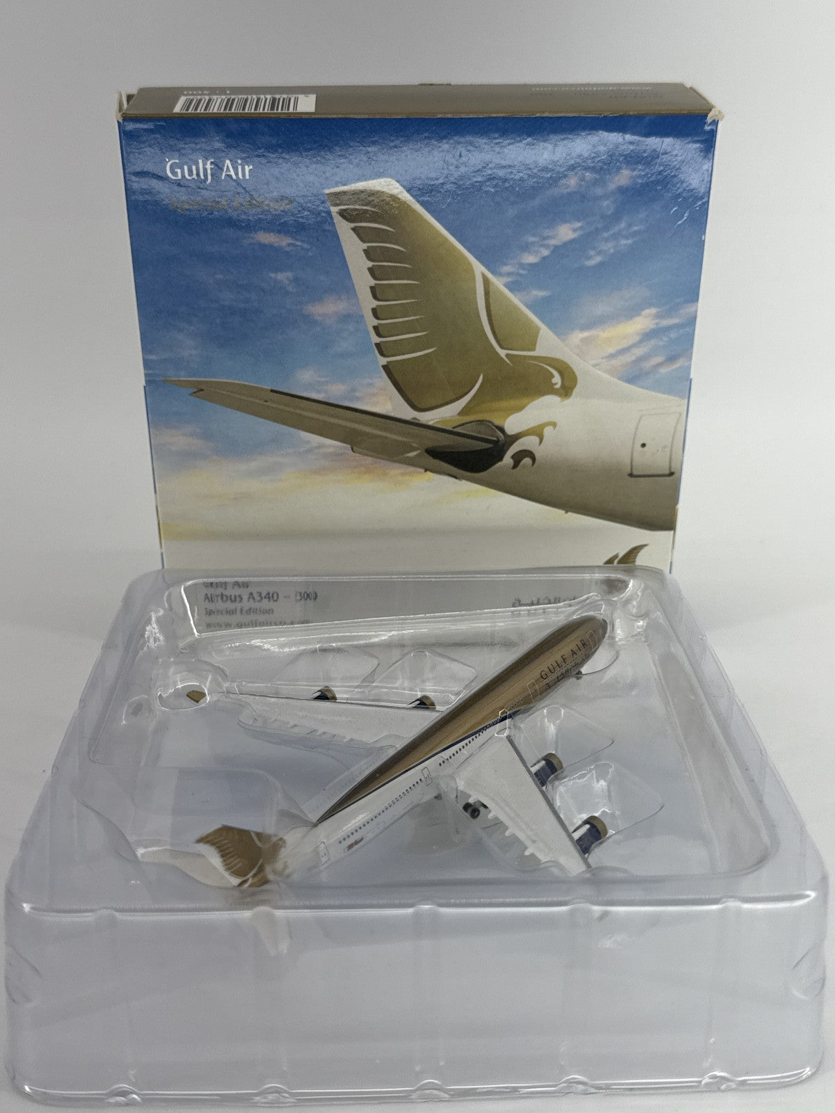 Herpa Gulf Air Airbus A340-300 Special Edition Diecast Model 1:500 HE507455