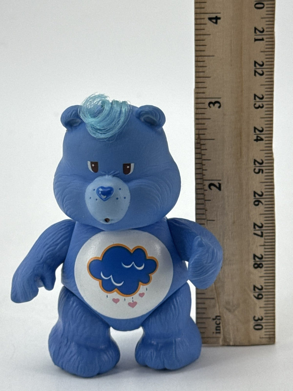 Care Bears Grumpy Bear Blue Rain Cloud Poseable 1983 Kenner 3.5" Toy