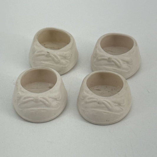 MLP G1 My Little Pony White Bow Shoes Set of 4