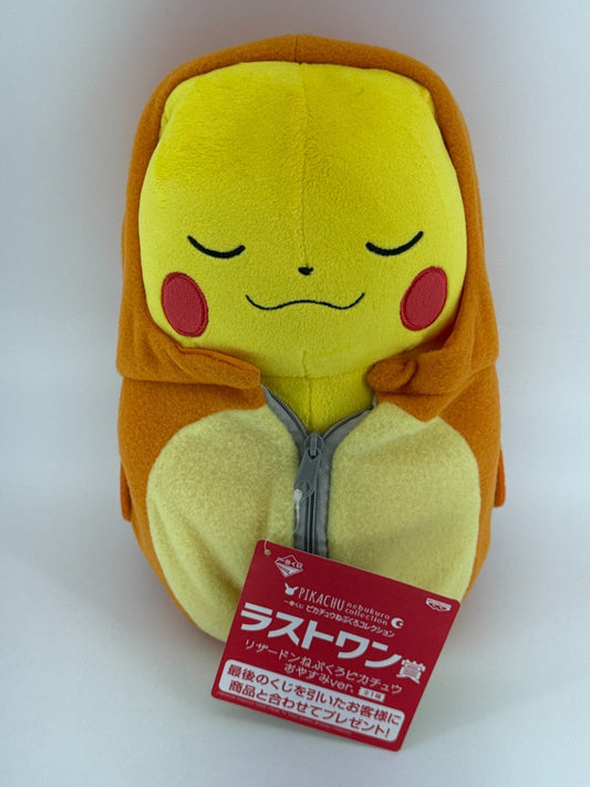 Ichiban Kuji Pikachu Sleeping Plush Charizard Last One Prize Banpresto Japan