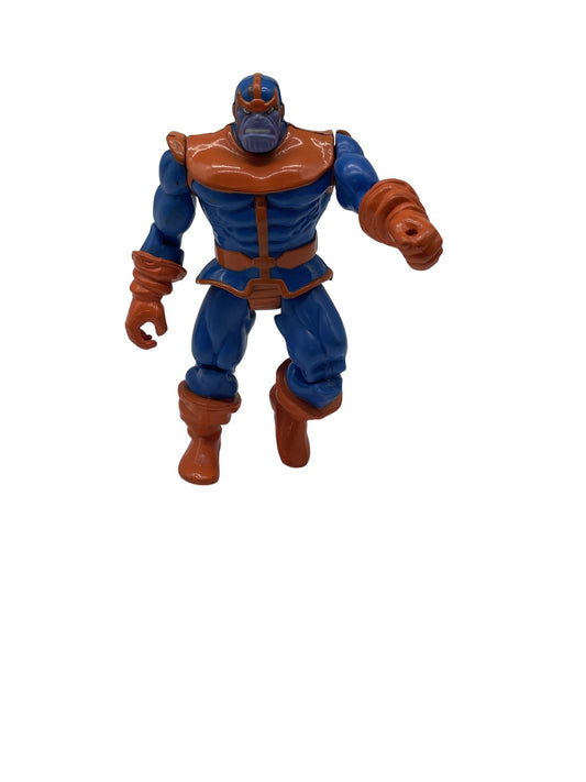 Vintage 1995 Marvel Thanos Action Figure Toy Biz Blue Orange Villain Collectible