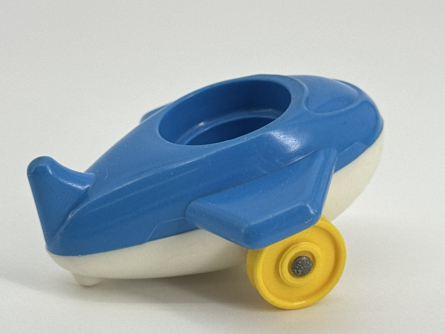 1980 Fisher-Price Little People Blue Yellow Jet Airplane #933