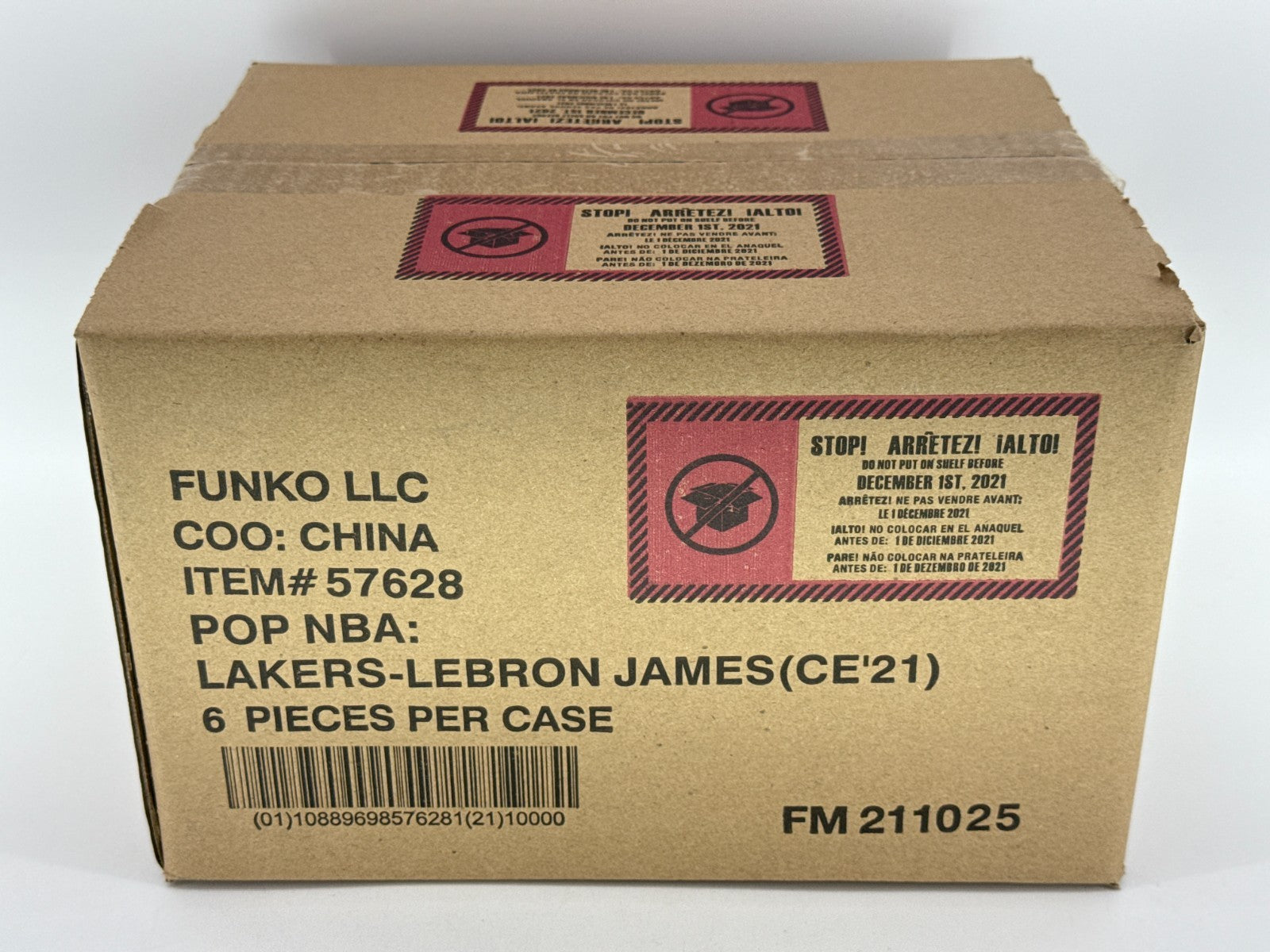 Funko Pop! LeBron James Lakers #127 Case of 6 – Sealed Master Carton 57628 NBA
