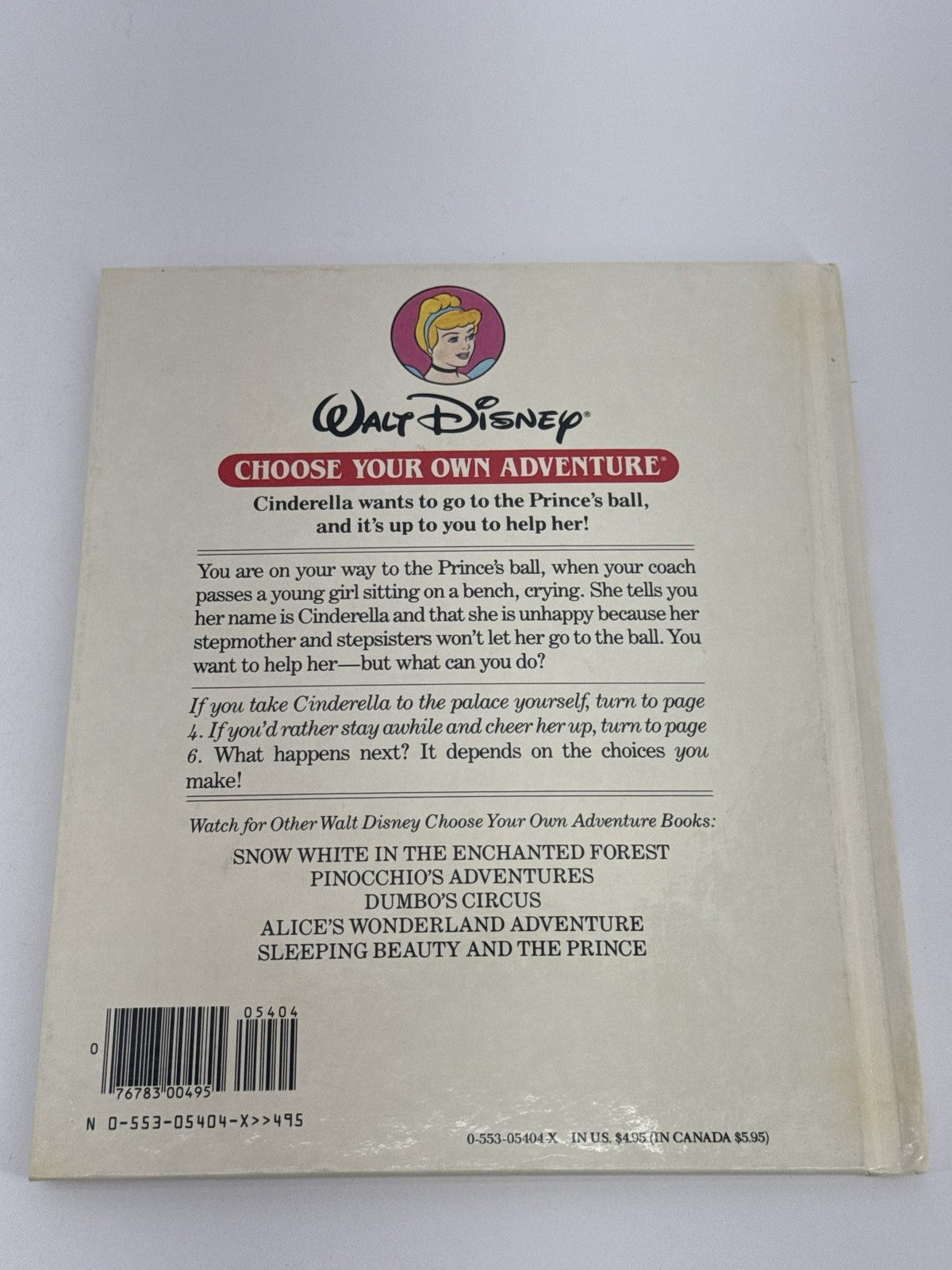 Disney Cinderella's Magic Adventure Book 1985