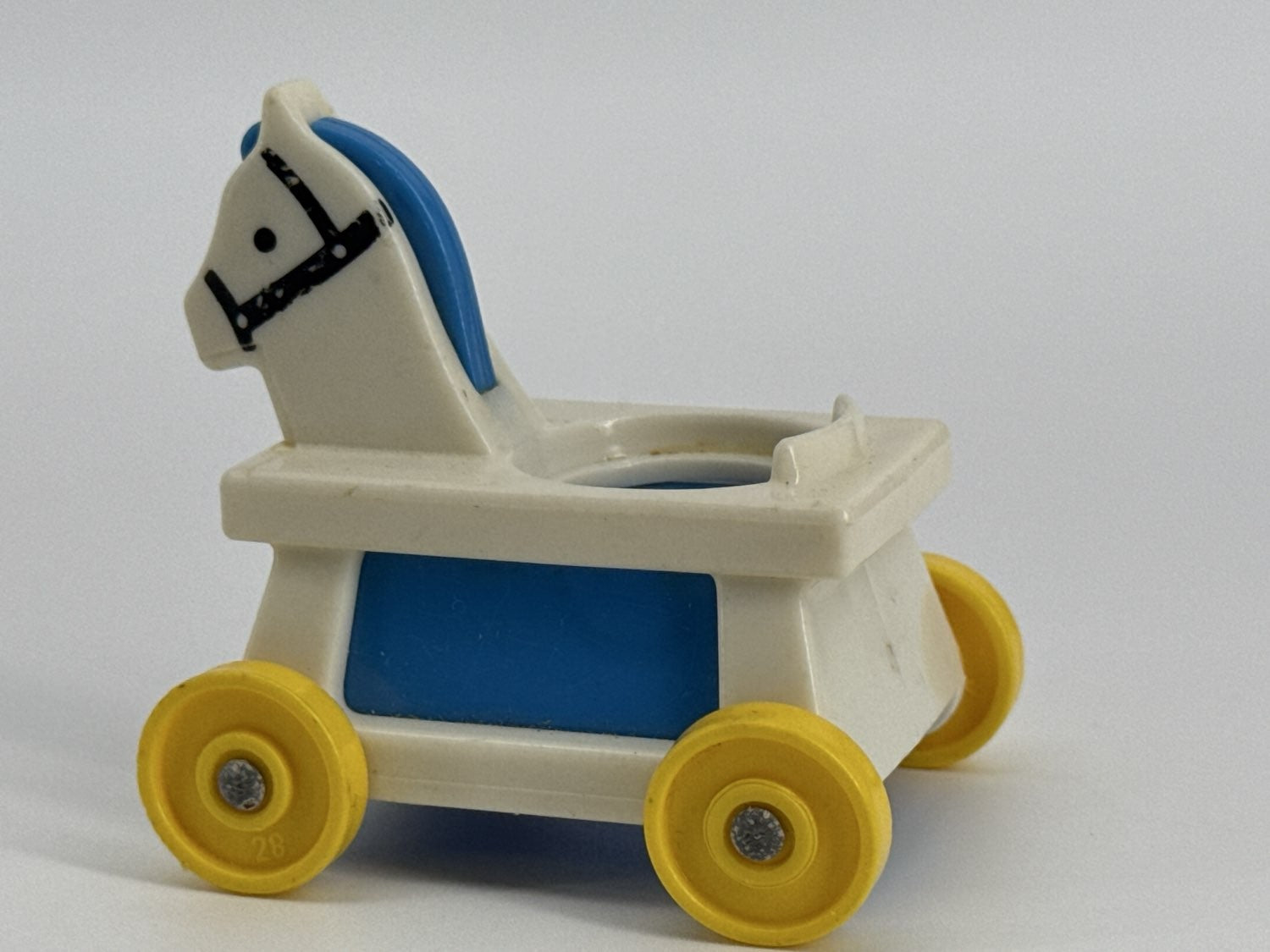 Fisher Price Little People Blue White Nursery Rocking Horse