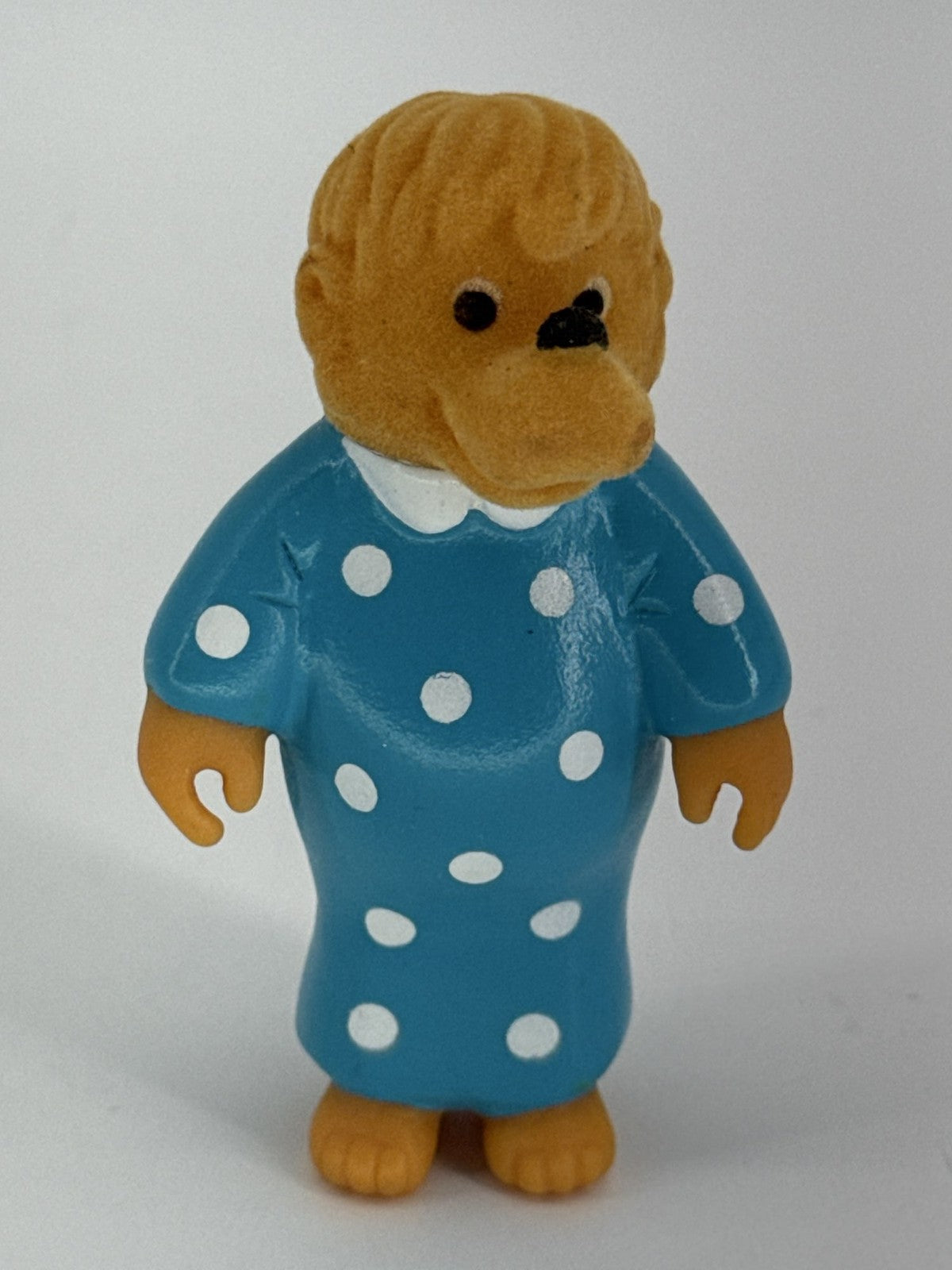 1986 Berenstain Bears Family Flocked Figures McDonald's Happy Meal Lot 4