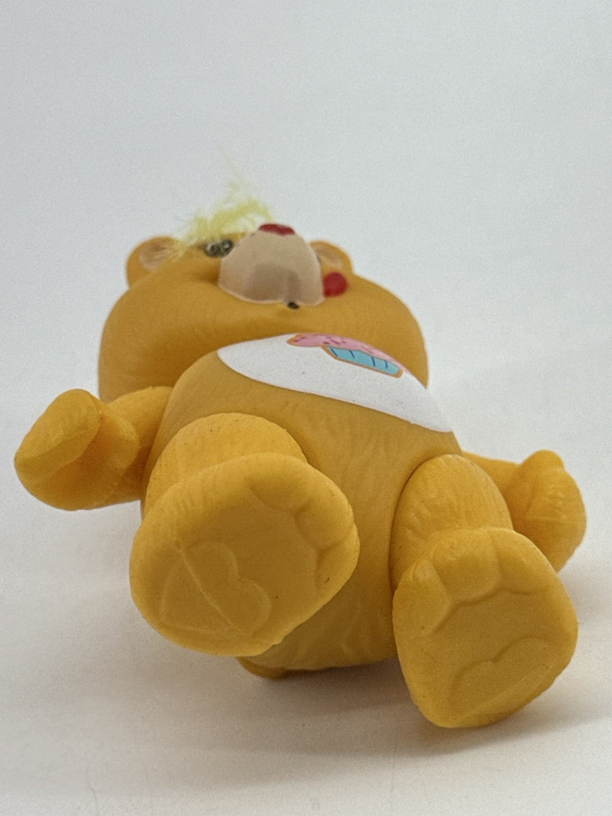 1983 Kenner Care Bear Birthday Bear Yellow Cupcake Poseable PVC Figure