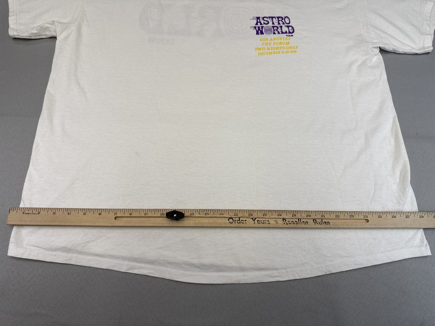 ASTROWORLD Tour Los Music Tee 3XL White 100% Cotton Graphic Crewneck Short