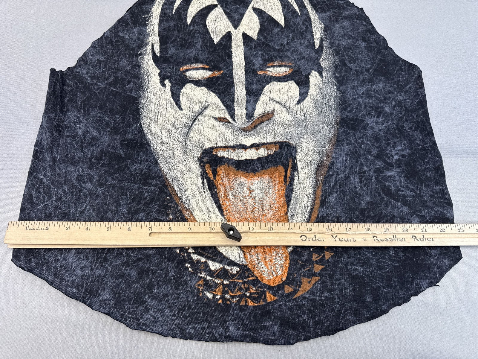 KISS Gene Simmons Music Tank Top L Black 100% Cotton Sleeveless Distressed