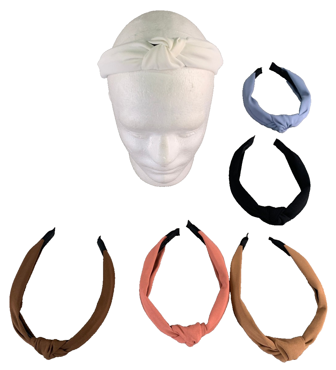 6PCS Knotted Headbands Women Girls Wide Hair Bands Solid Colors Turban Twist