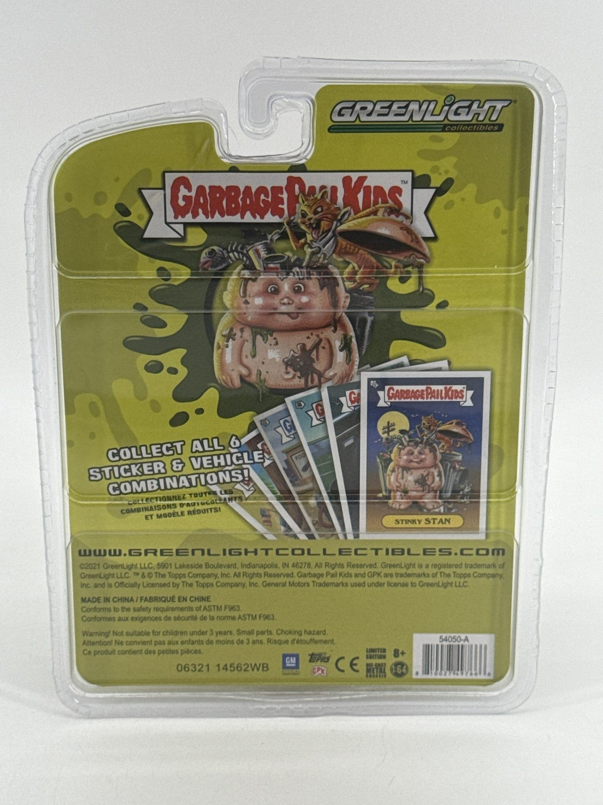 Greenlight Garbage Pail Kids 1955 Chevy Nomad Bruce Moose 1:64 Diecast