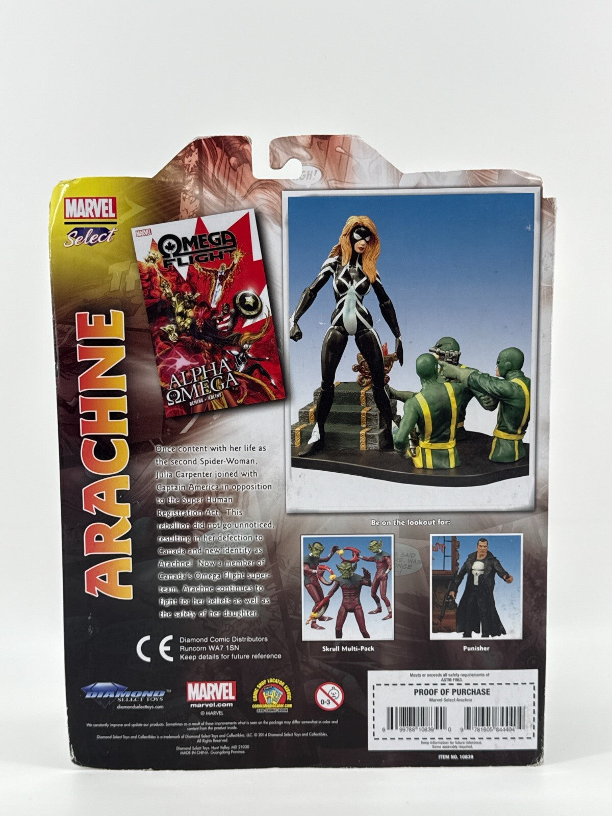 Marvel Select Arachne Spider-Woman Action Figure Diamond 2006 w/ Hydra Base