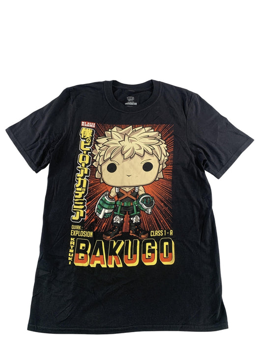 My Hero Academia Bakugo Shirt Mens Small Black Funko Pop Tee Katsuki Anime