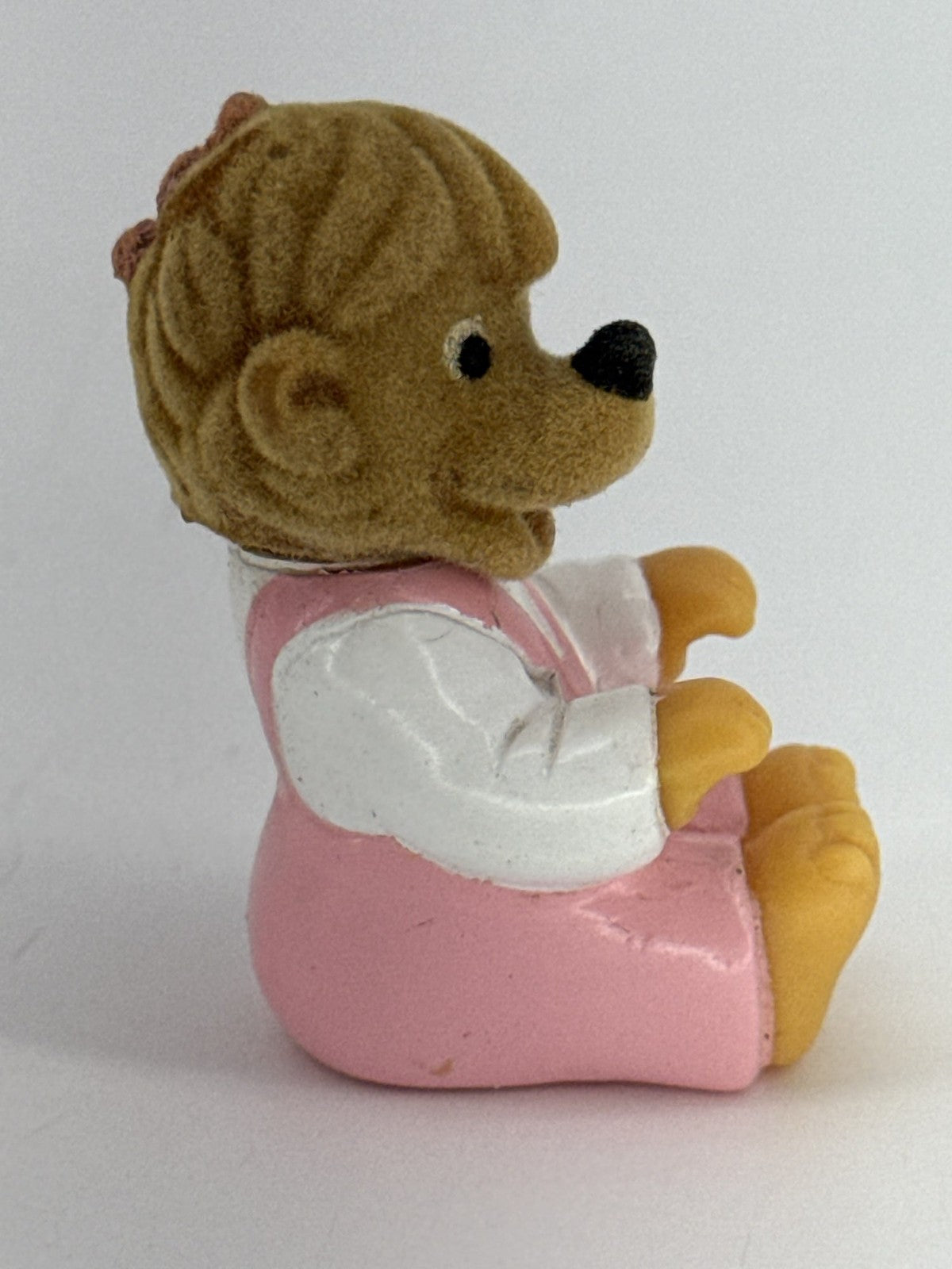 1986 Berenstain Bears Family Flocked Figures McDonald's Happy Meal Lot 4
