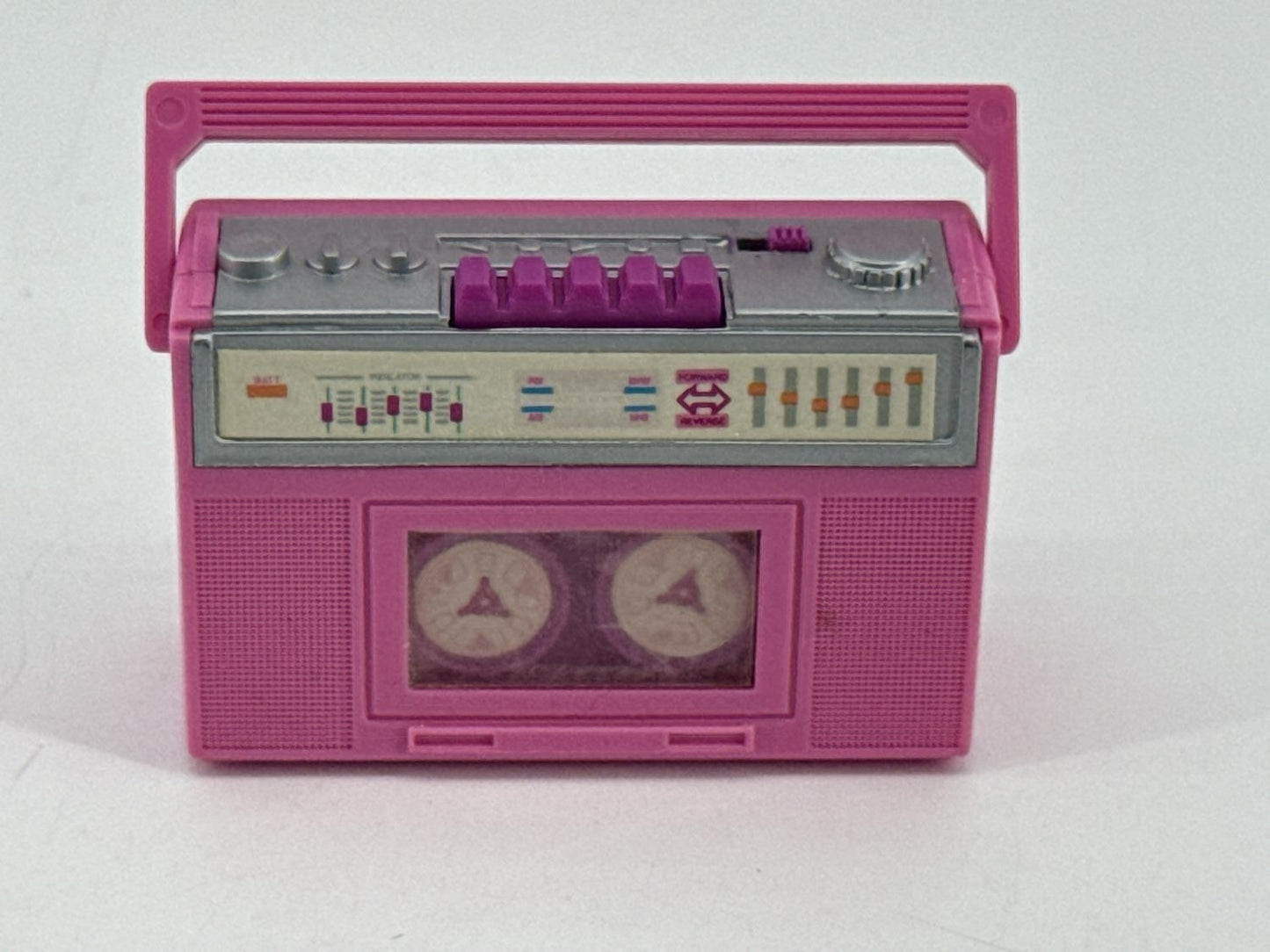 Barbie Pink Boombox Cassette Wind Up 1980s Toy