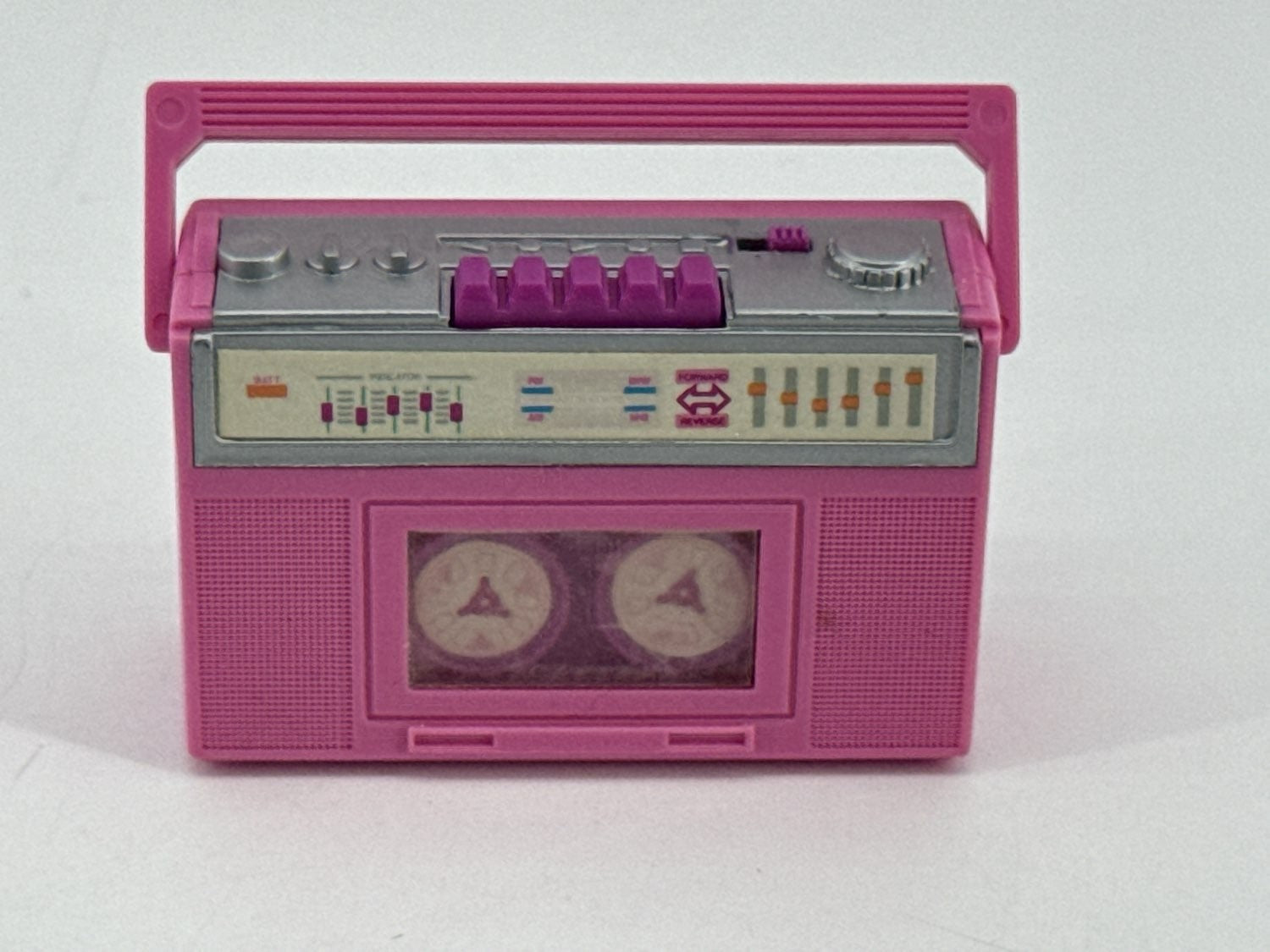 Barbie Pink Boombox Cassette Wind Up 1980s Toy