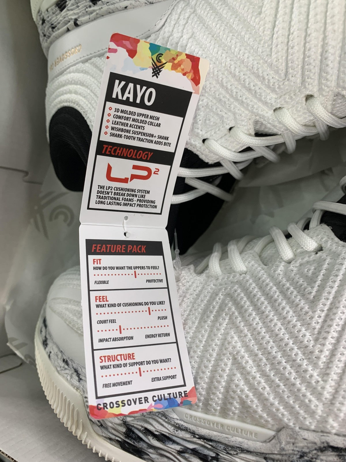 Crossover Culture Kayo Atmosphere Shoes Mens Size 9.5 White Basketball Mid